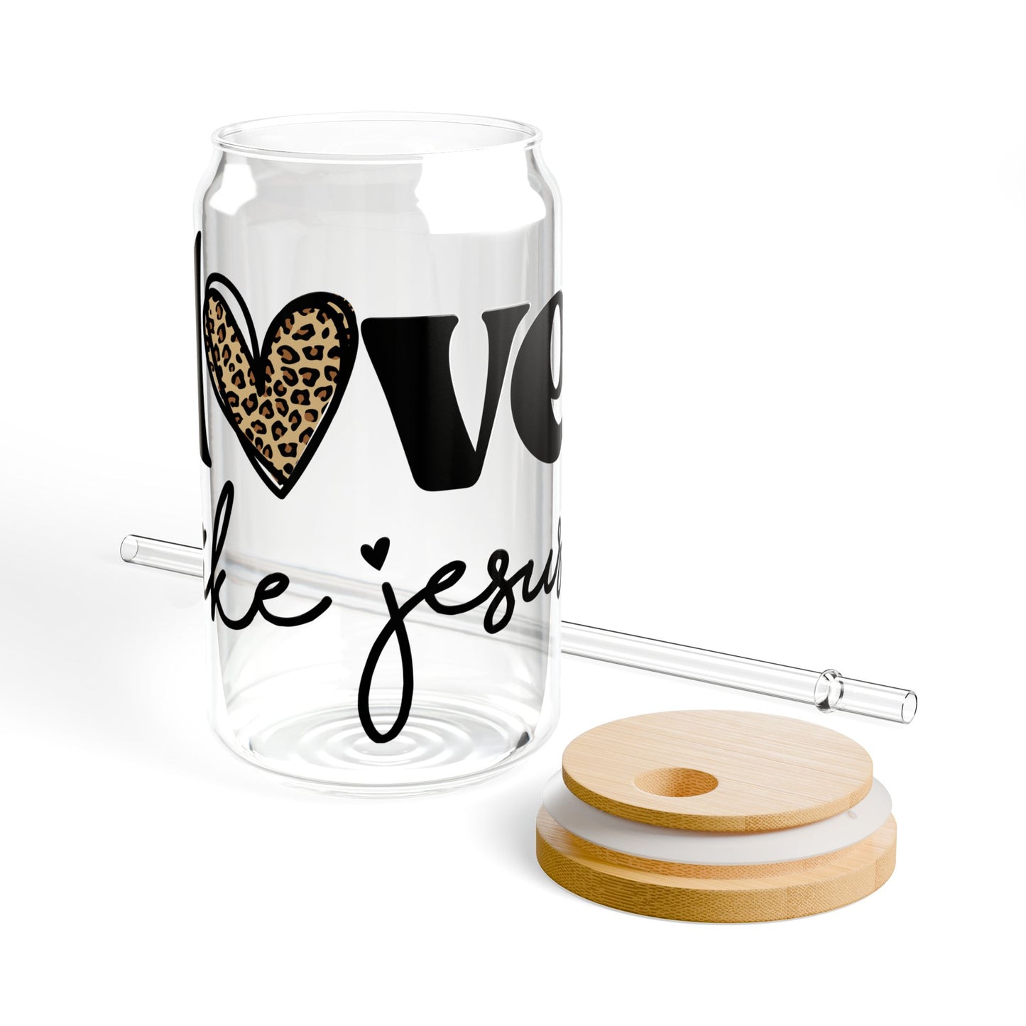 ✨ Love Like Jesus – 16oz Stylish Sipper Glass ✨