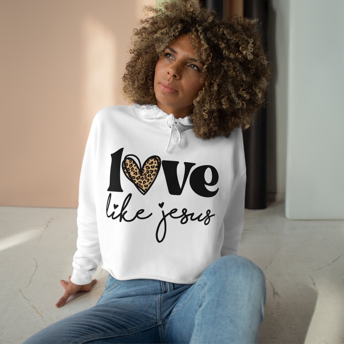 Love Like Jesus Crop Hoodie