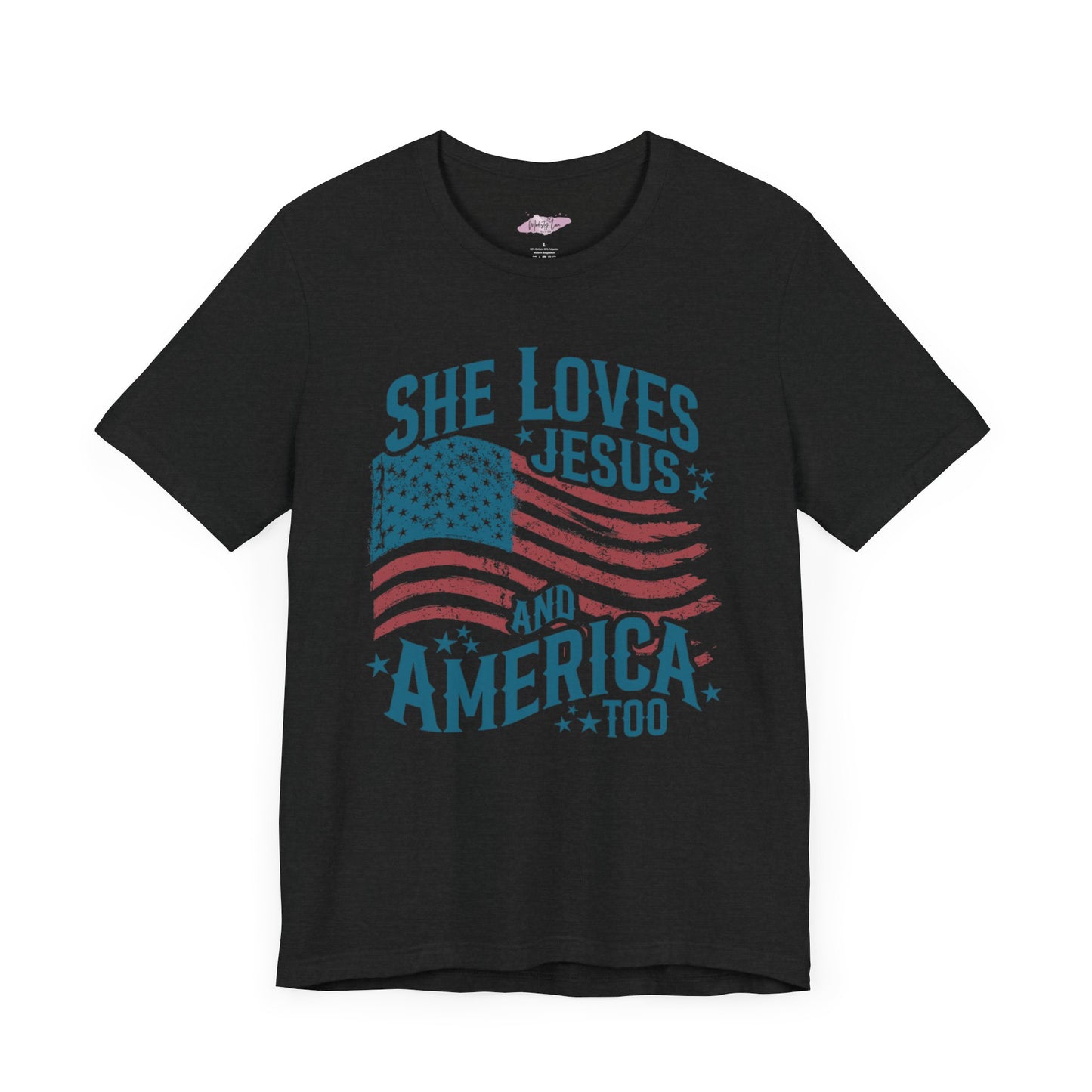 She Loves Jesus&America Too Tee