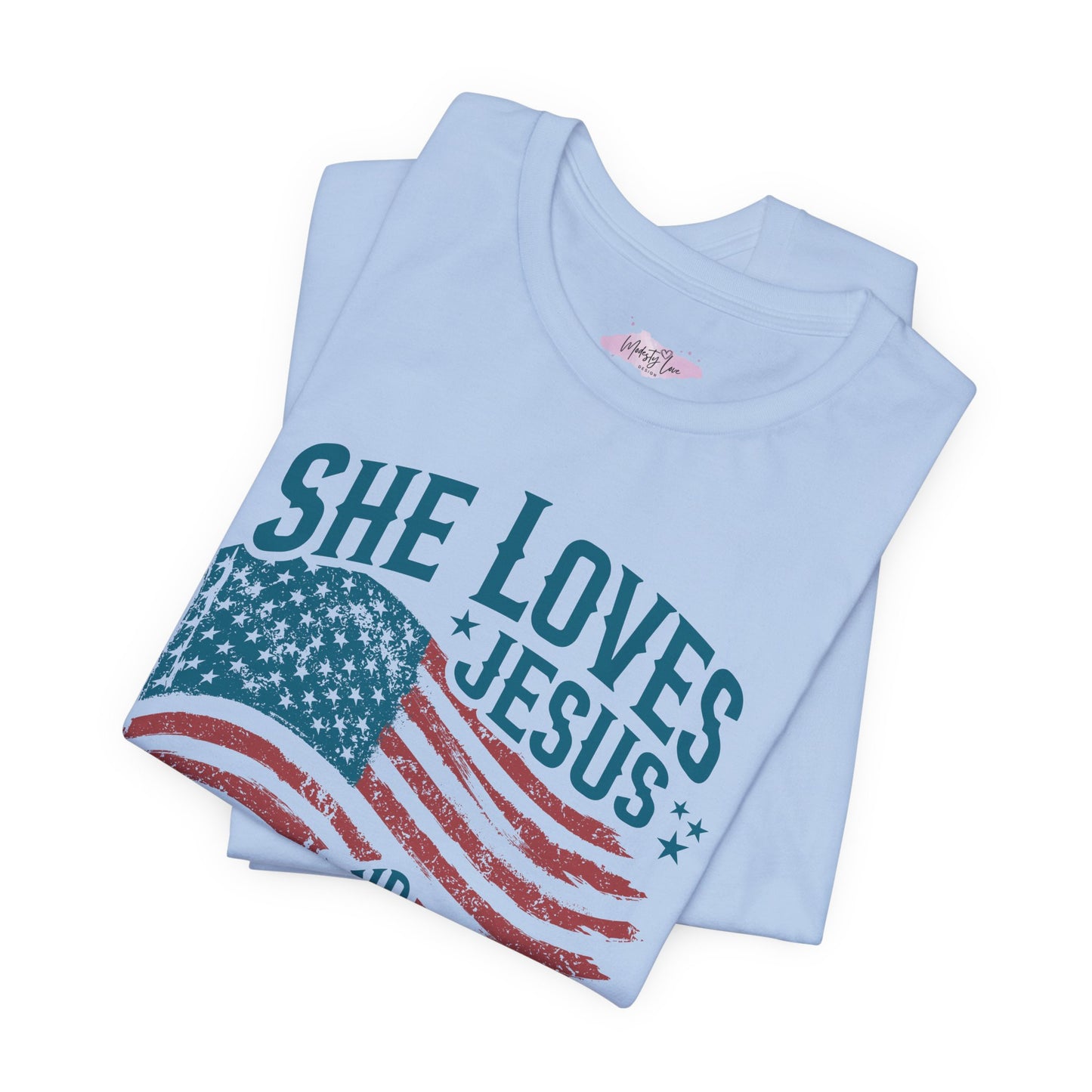 She Loves Jesus&America Too Tee