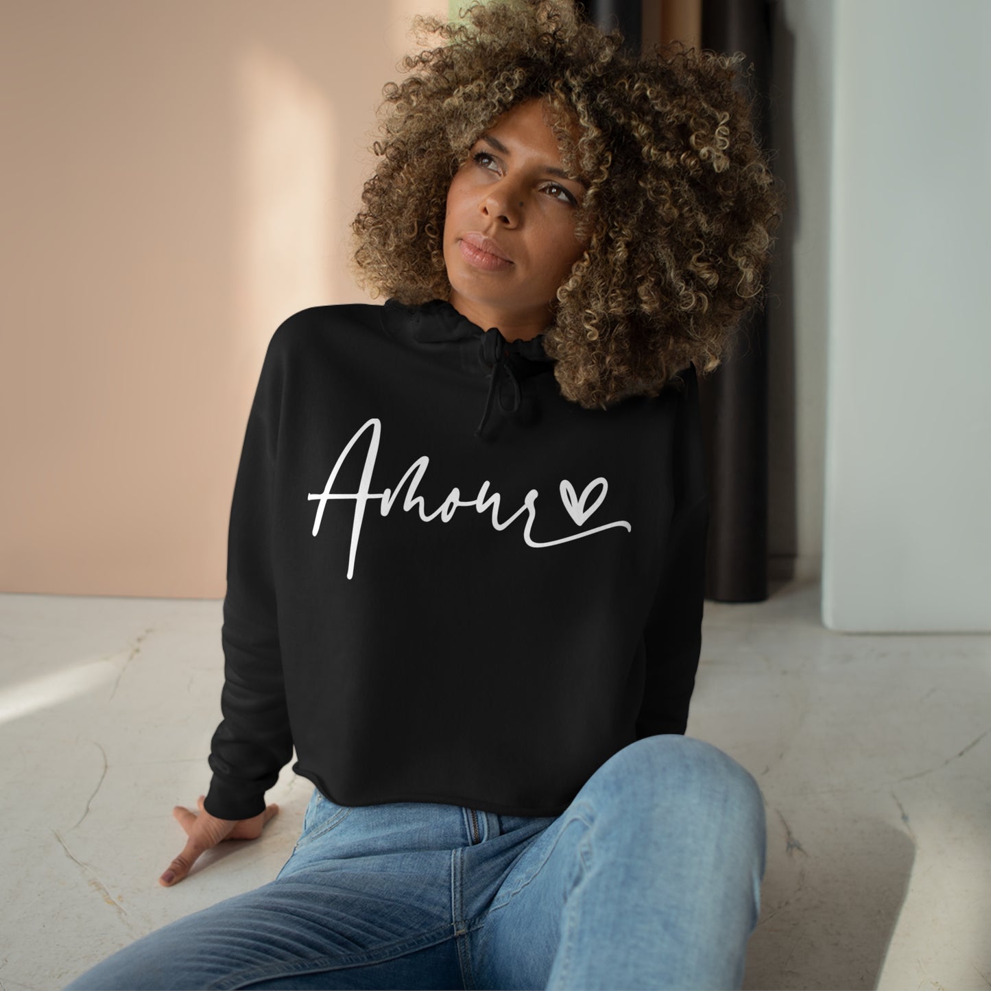 Amour Crop Hoodie