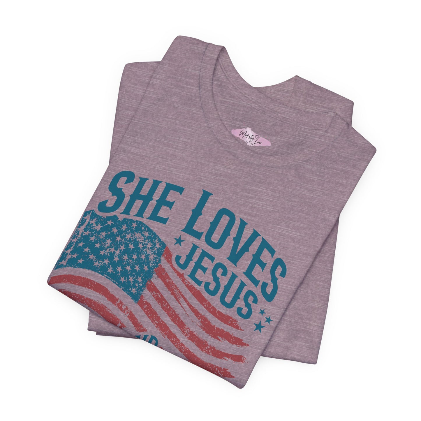 She Loves Jesus&America Too Tee