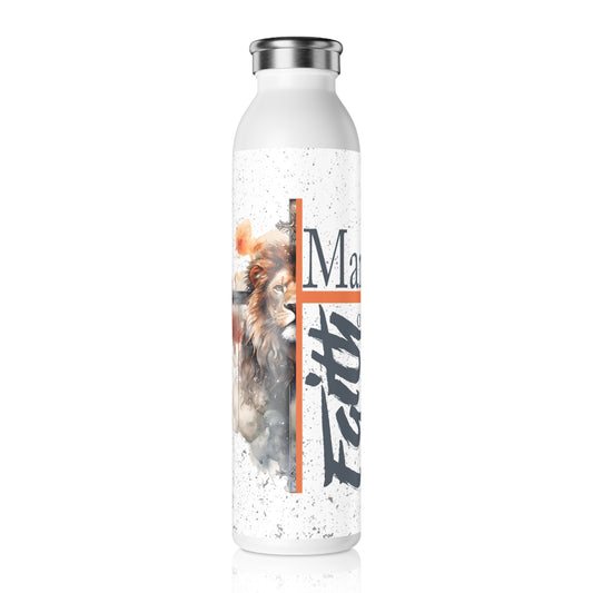 Man of Faith Slim Water Bottle