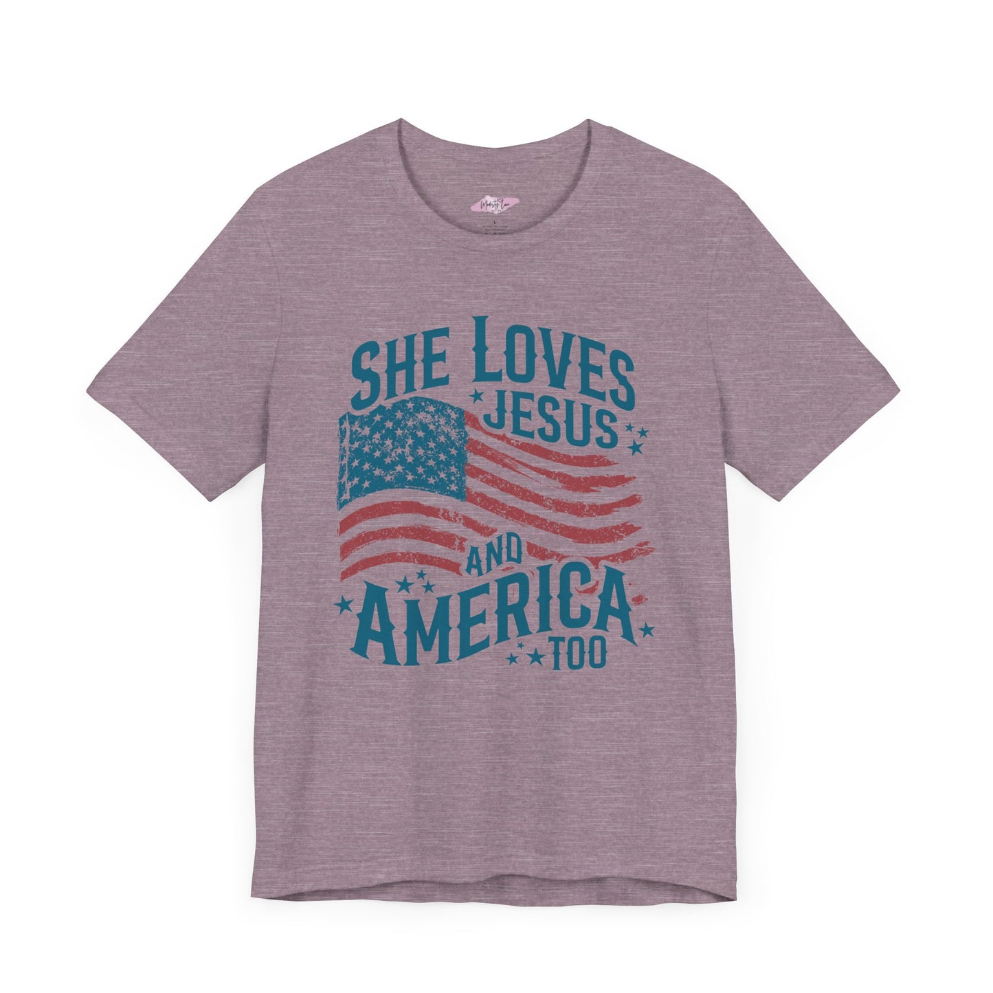 She Loves Jesus&America Too Tee