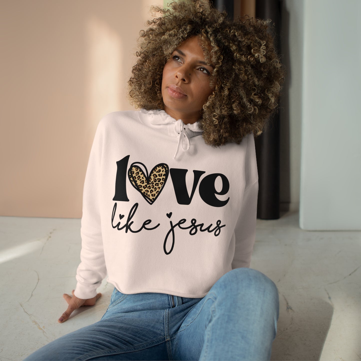 Love Like Jesus Crop Hoodie