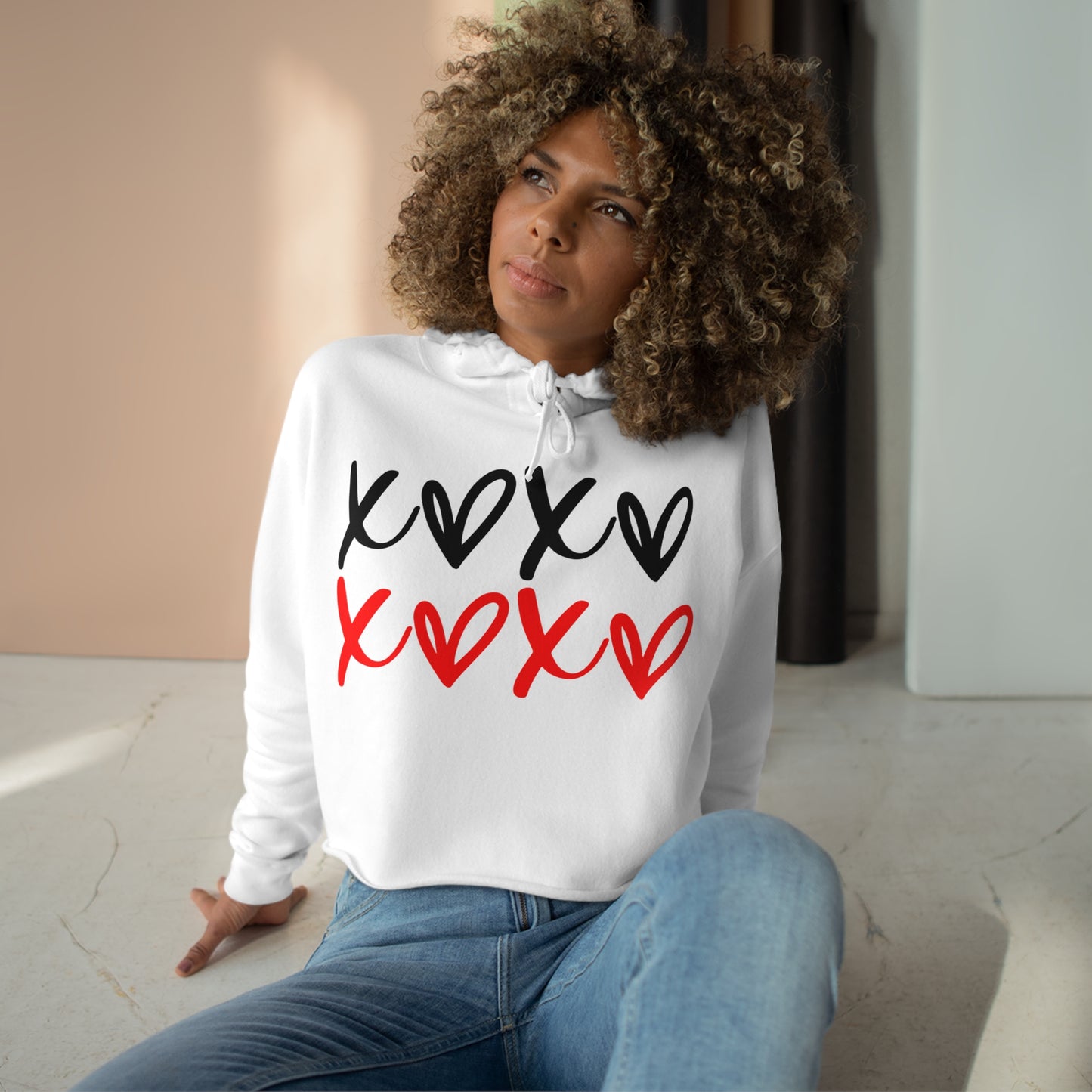 Xoxo Crop Hoodie