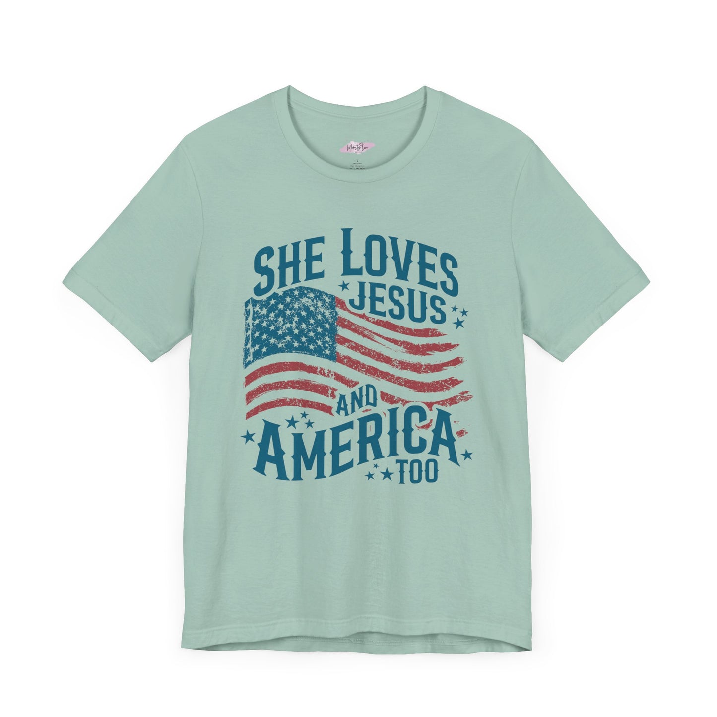 She Loves Jesus&America Too Tee